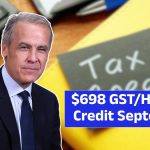 $698 GSTHST Tax Credit September 2025